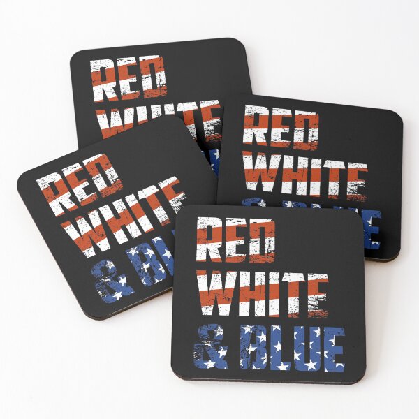 Item preview, Red White and Blue flag font classic t-shirt designed and sold by Cosmowear.