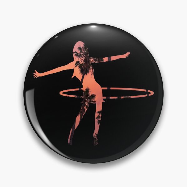 Item preview, Hula hoop woman made from palm trees in sunset designed and sold by Luna Garcia.