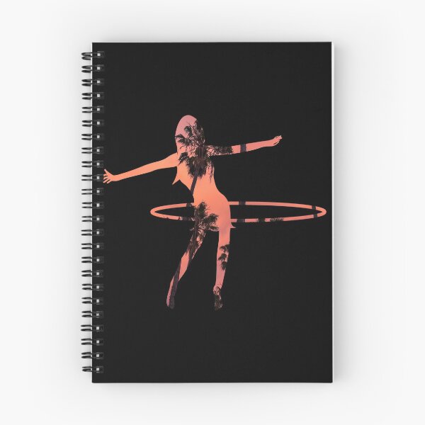 Item preview, Hula hoop woman made from palm trees in sunset designed and sold by Luna Garcia.