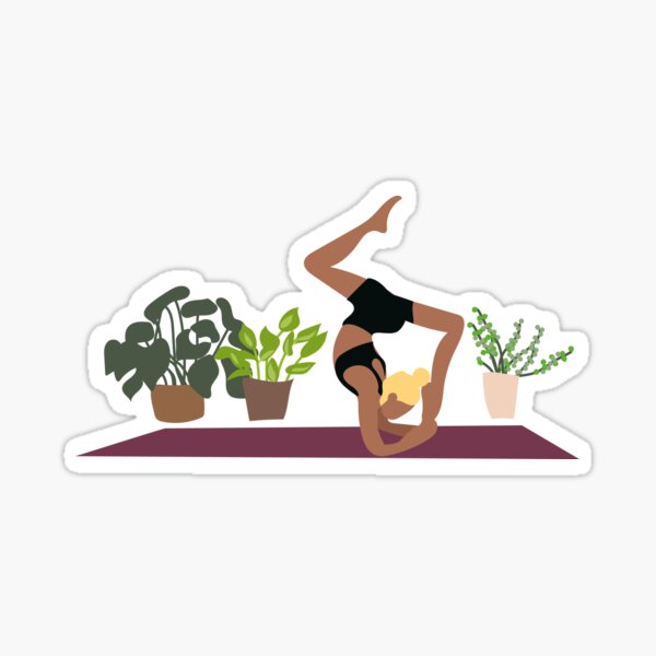 "yoga girl" Sticker for Sale by Adluska Redbubble