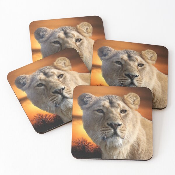 Item preview, A Fabulous Sunset with an adorable Lion Cub designed and sold by Karen Thomson.