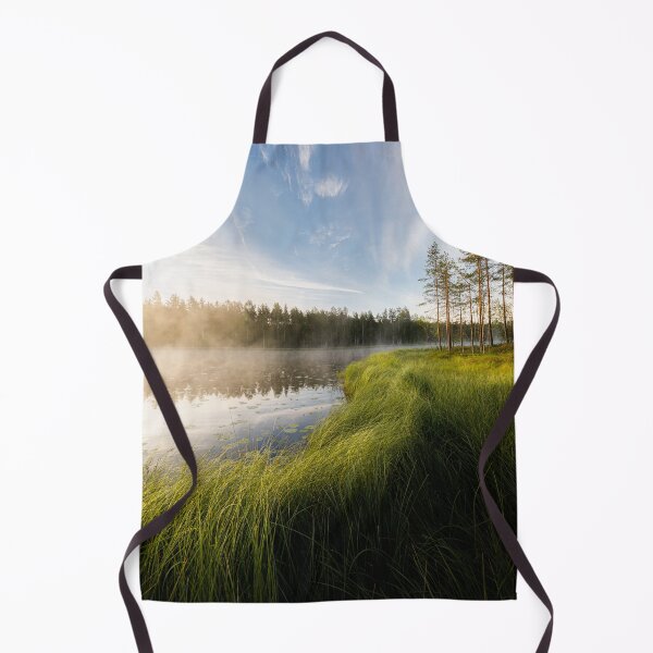 Item preview, Sunrise at forest pond designed and sold by Juhku.