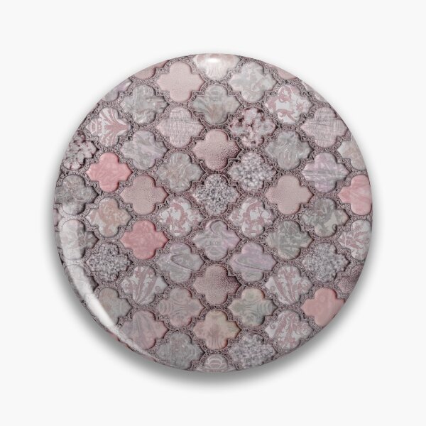 Item preview, Vintage  Morrocan Tiles Grey, Blush And Smoke Pink designed and sold by artsandsoul.