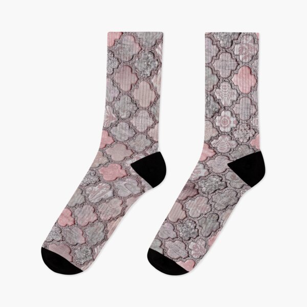 Item preview, Vintage  Morrocan Tiles Grey, Blush And Smoke Pink designed and sold by artsandsoul.