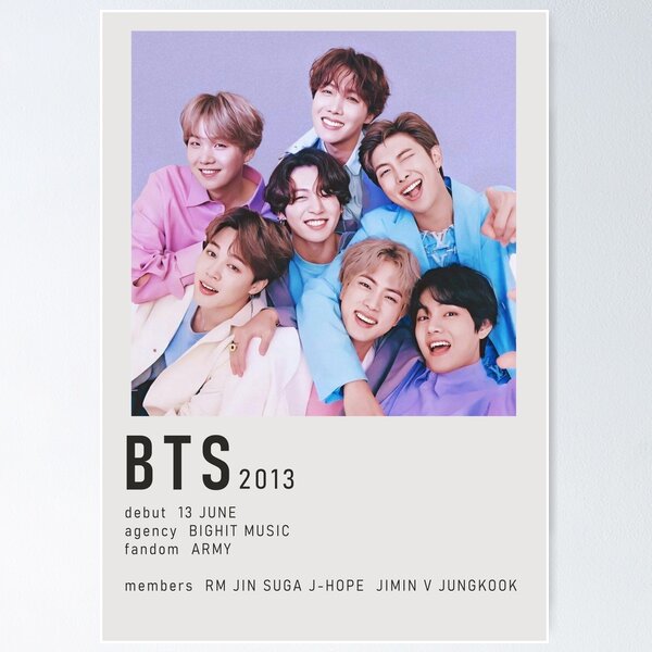 Artikel-Vorschau von BTS Alternatives minimalistisches Poster, designt und verkauft von kpopular studios.