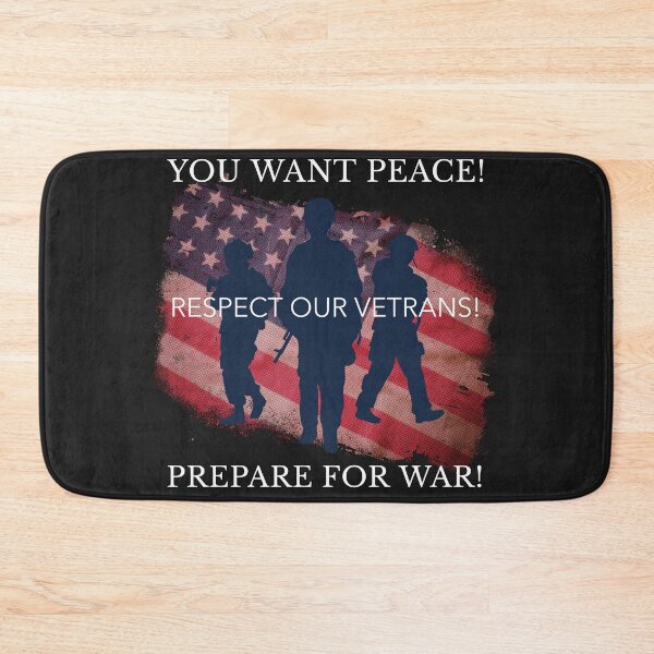 Item preview, RESPECT OUR VETRANS, PEACE AND WAR, PREPARE ME, VETRANS FLAG, designed and sold by R B Chrystal.