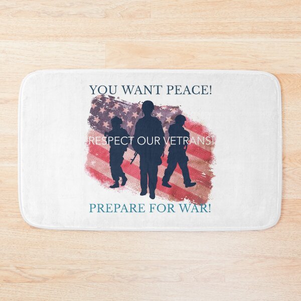 Item preview, RESPECT OUR VETRANS, PEACE AND WAR, PREPARE ME, VETRANS FLAG, designed and sold by R B Chrystal.