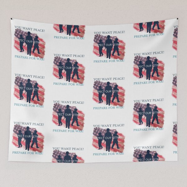 Item preview, RESPECT OUR VETRANS, PEACE AND WAR, PREPARE ME, VETRANS FLAG, designed and sold by R B Chrystal.