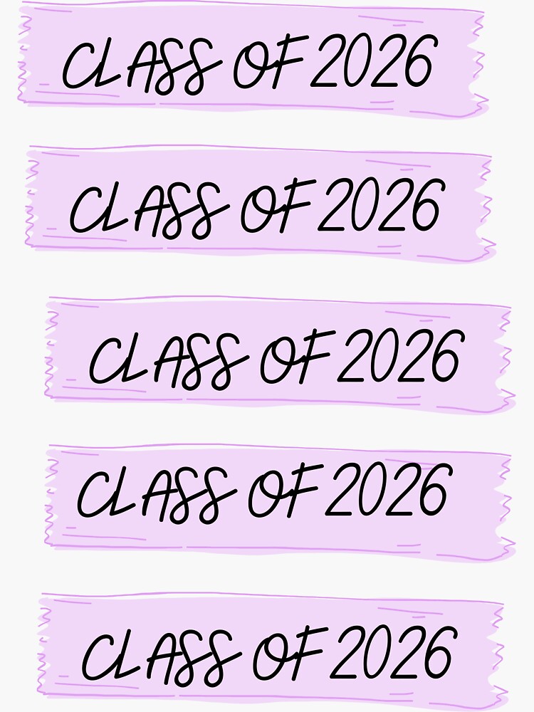 Class Of 2026 Sticker Pack Sticker For Sale By Texie Cat Redbubble 9356
