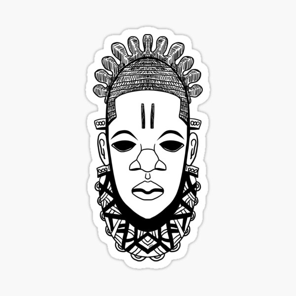 "African Yoruba mask " Sticker for Sale by Nells1707 Redbubble