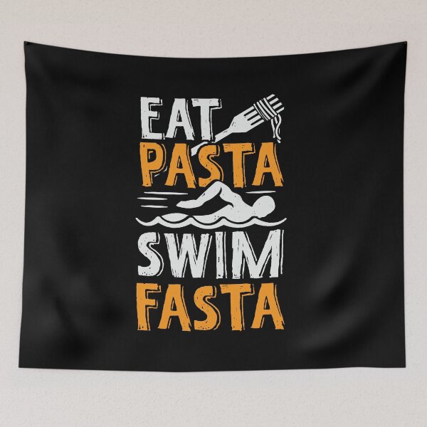 Item preview, Eat Pasta Swim Fasta Swimming Swimmer Gift designed and sold by Marcid95.