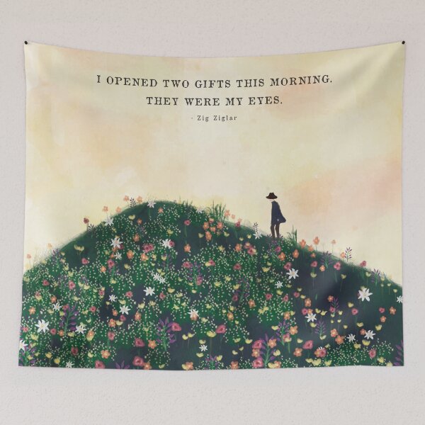 Item preview, I Opened Two Gifts This Morning They Were My Eyes Flower Field Painting designed and sold by Kristen Glanzmann.