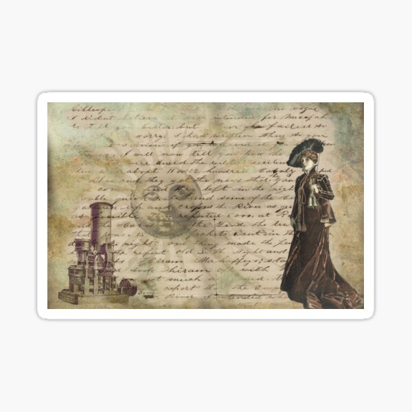 Item preview, Vintage Victorian Steampunk Lady, Hand Written Letter, Industrial Building designed and sold by loolamae21.