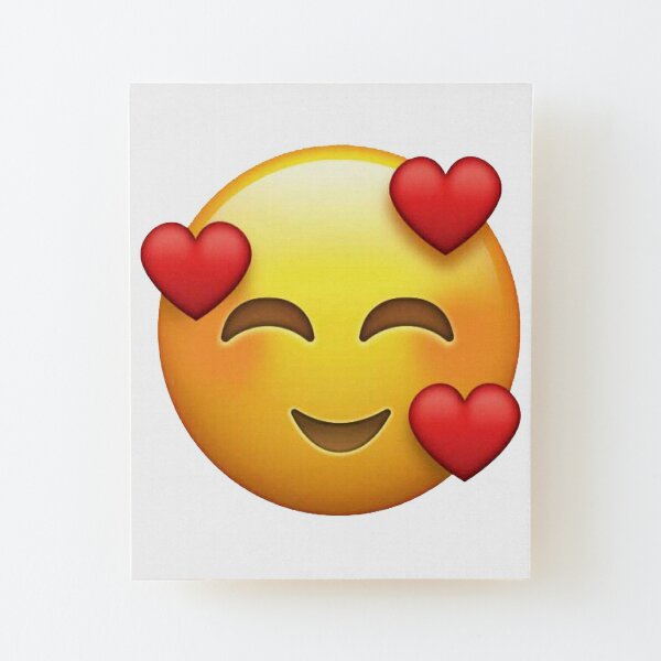Impressions Montees Sur Le Theme Coeur Emoji Des Yeux Redbubble