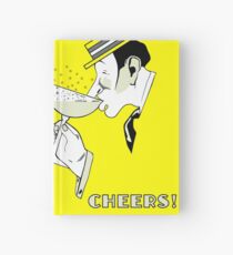 Jazz age deco Art Champagne Cheers Hardcover Journal