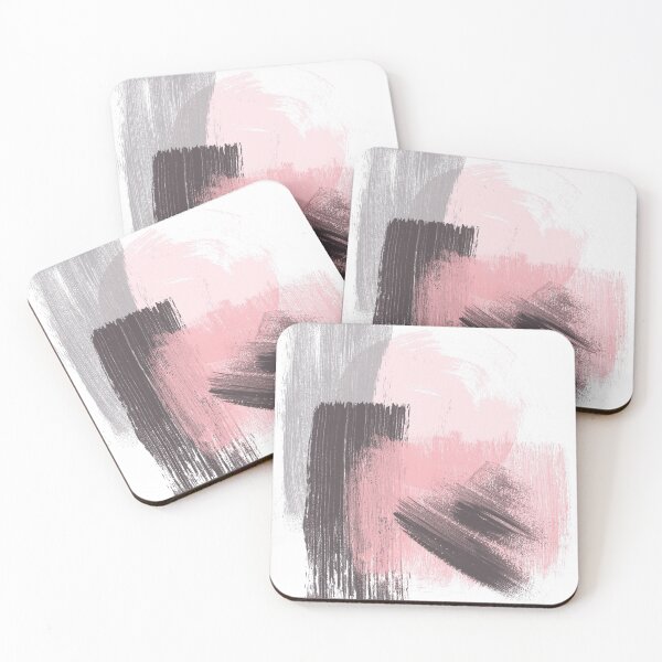 Item preview, 4501-1P, Blush Pink Grey, Watercolor, Brush Strokes,  designed and sold by TanyDi.