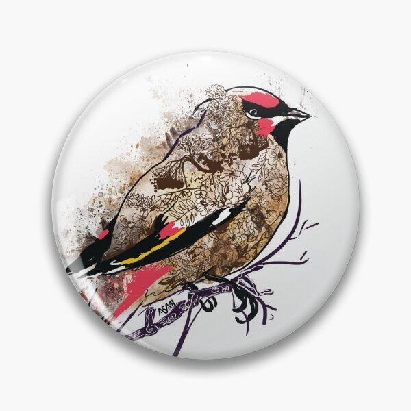 Item preview, graphic bird waxwing designed and sold by asamijess.