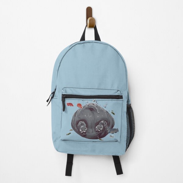 Item preview, Hippo butt with fish, large print light blue edition designed and sold by bye-then.