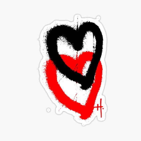 Hydrus Double Heart Graffiti© Sticker