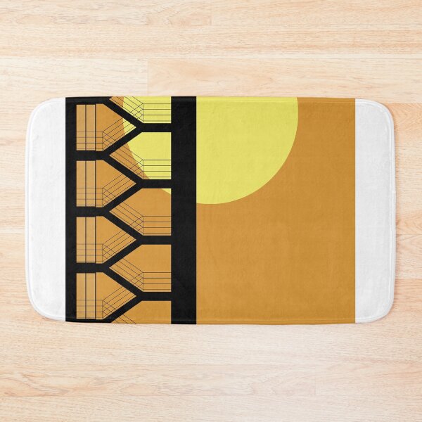 Item preview, Blake Tower, Stairs, Barbican Estate, City of London, Colour , Brutalist Print, UK, Print, Artwork, Illustration, Brutalist Architecture, Architecture Print designed and sold by sketchingarchi.