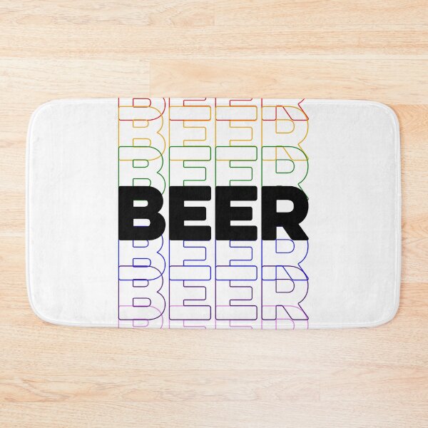 Item preview, Beer, Repeating Rainbow Colorful Text designed and sold by The Princess Saves Herself.