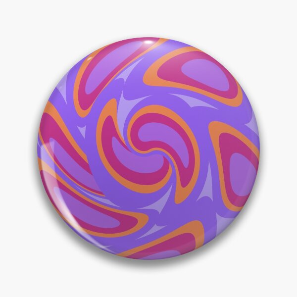 Item preview, Mid Century Modern Retro Purple Orange Disks designed and sold by DesignLust.