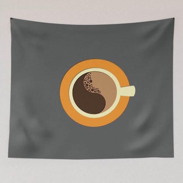 Item preview, Minimalist gray and orange espresso designed and sold by FunnyChameleon.