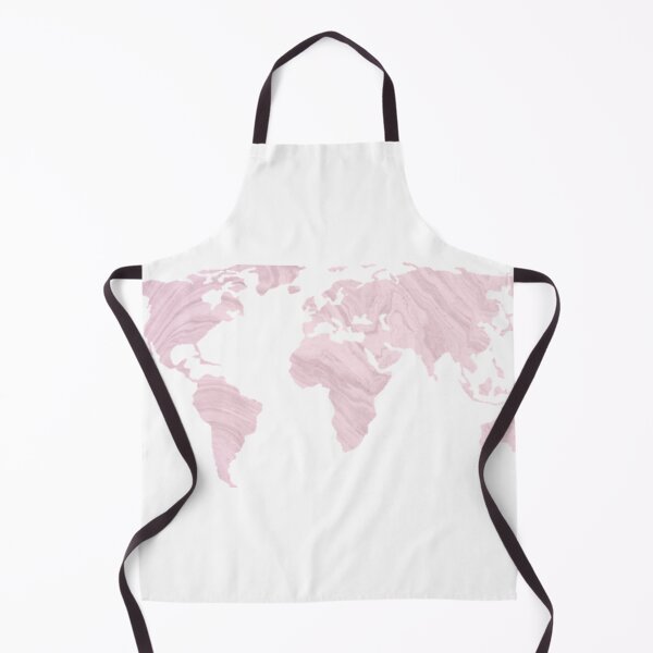 Item preview, Pink Pastel Marble Watercolor World Map designed and sold by NelBo.