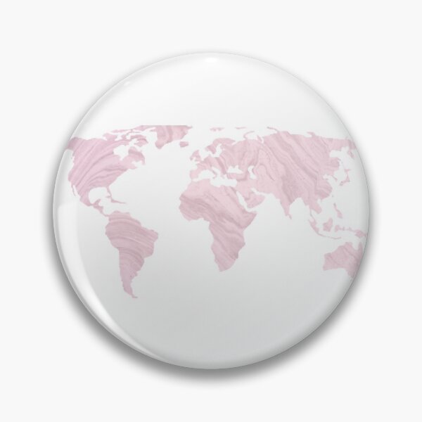 Item preview, Pink Pastel Marble Watercolor World Map designed and sold by NelBo.