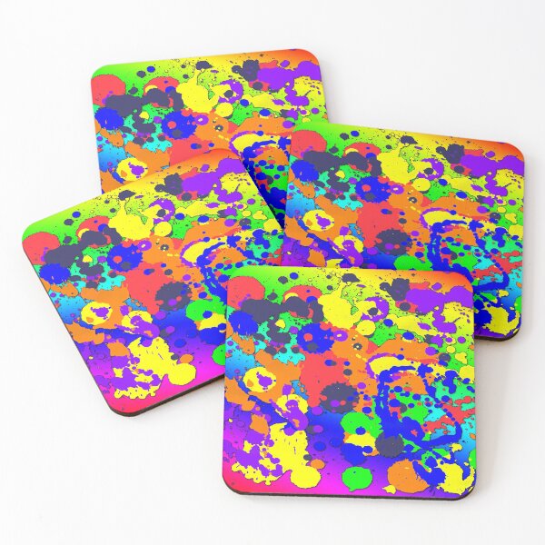 Item preview, Rainbow Splatters on a Rainbow Background designed and sold by LaRoach Digital Arts.