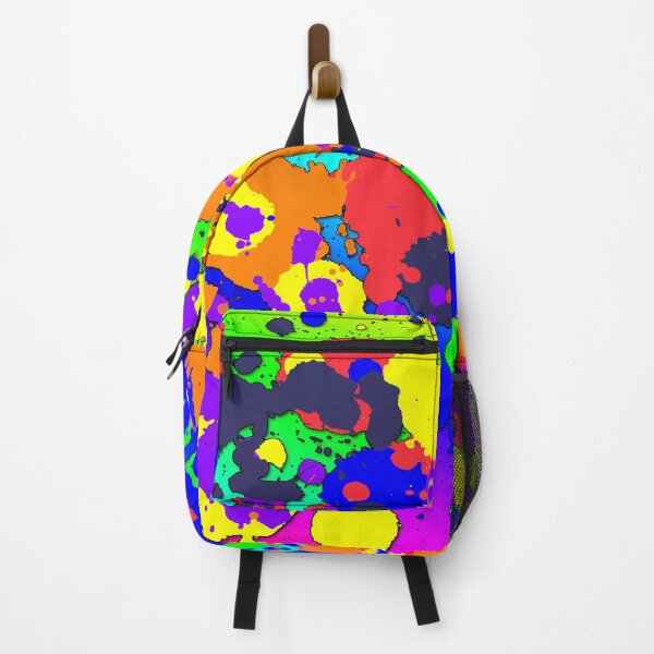 Item preview, Rainbow Splatters on a Rainbow Background designed and sold by LaRoach Digital Arts.