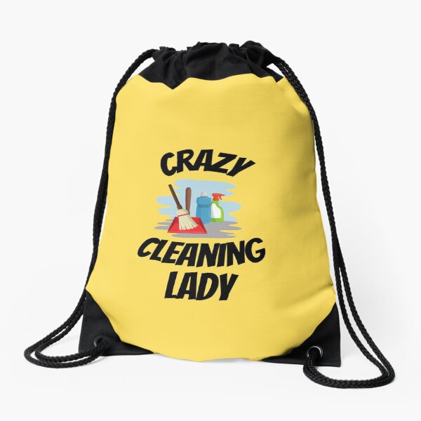 Item preview, Crazy Cleaning Lady Cleaning Supplies Broom and Dustpan Fun designed and sold by SavvyCleaner.