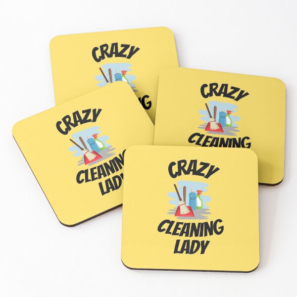 Item preview, Crazy Cleaning Lady Cleaning Supplies Broom and Dustpan Fun designed and sold by SavvyCleaner.