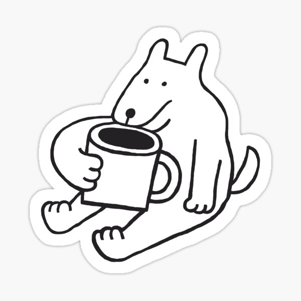 Coffee Dog Sticker