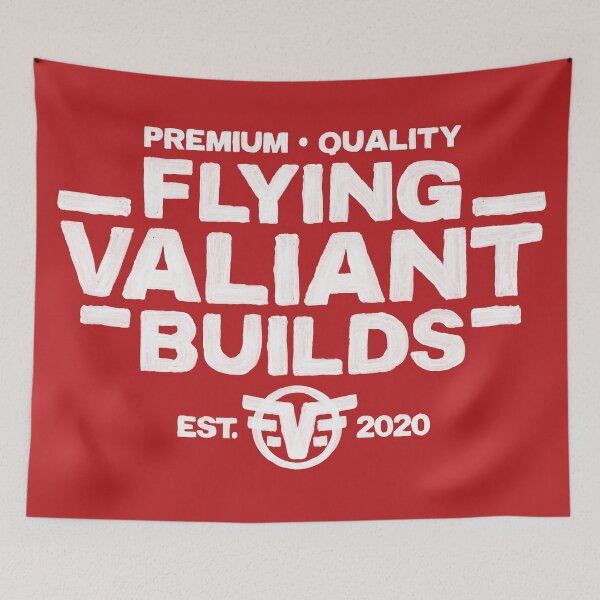 Item preview, Flying Valiant Builds (Handpainted - White on Red) designed and sold by Justin Ellis.