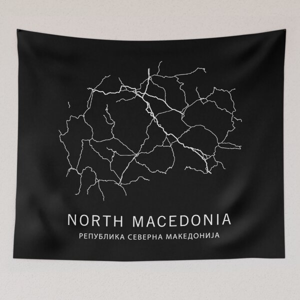 Item preview, North Macedonia Road Map  designed and sold by clarkstpress.