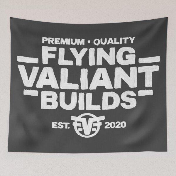 Item preview, Flying Valiant Builds (Handpainted - White on Asphalt) designed and sold by Justin Ellis.