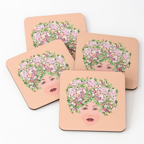 Item preview, Red apple tree blossoms wreath on woman head designed and sold by IngaDesign.
