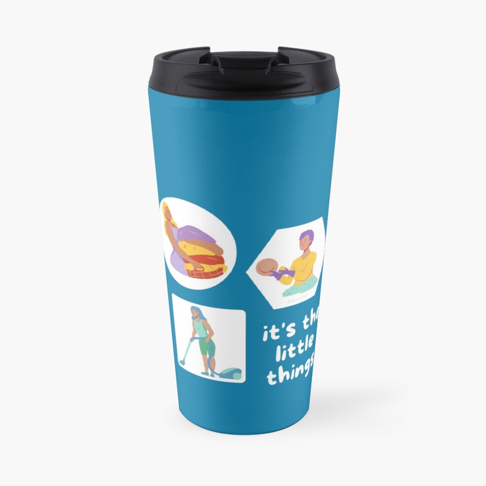 It's the Little Things Cleaning Lady Housekeeping Vacuuming Travel Mug