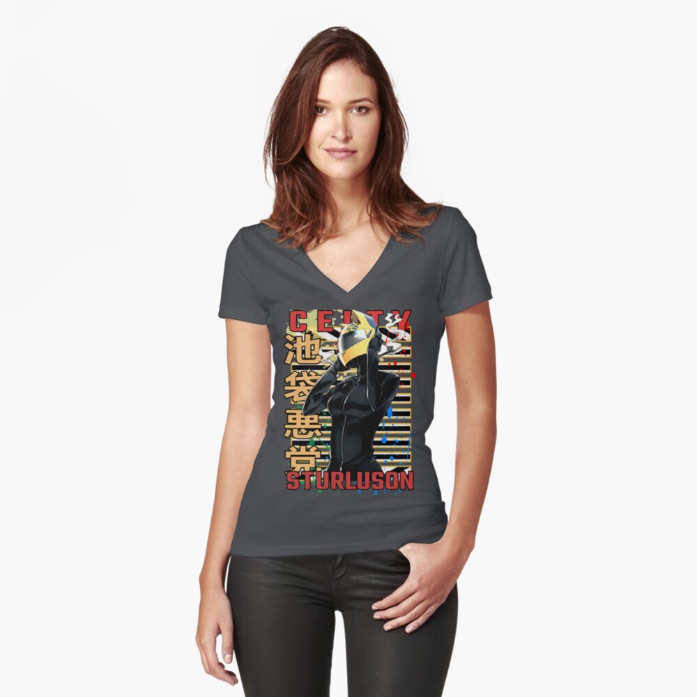 Aperçu de l'œuvre T-shirt moulant col V créée et vendue par rowenanime.