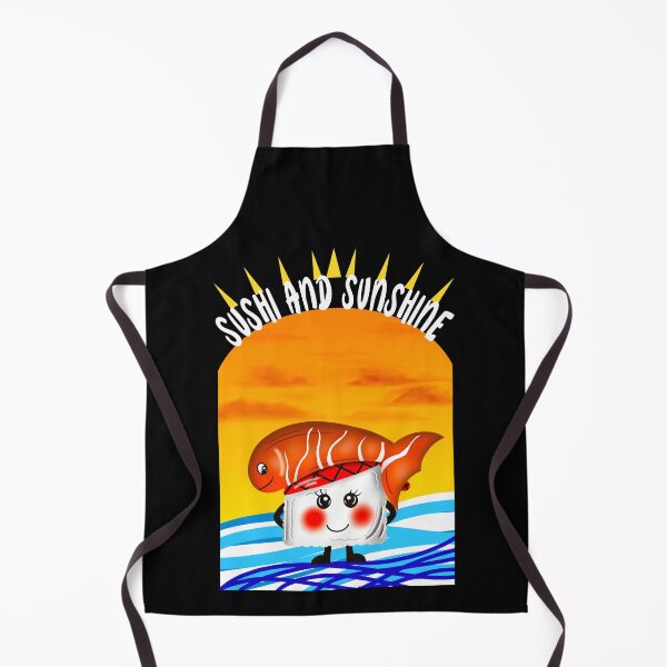 Item preview, Sushi and Sunshine Vintage Sunset, Kawaii Summer Food designed and sold by orangeblue21.