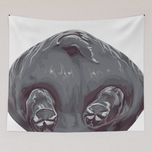 Item preview, Hippo butt, large print white edition designed and sold by bye-then.