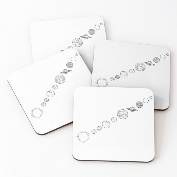 Item preview, Minimalist solar system drawing - white sun designed and sold by TumbleCreek.