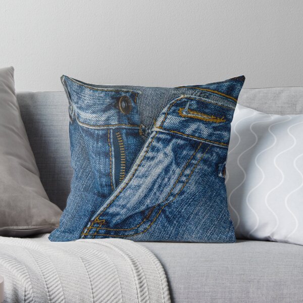 Denim throw 2024 pillow covers