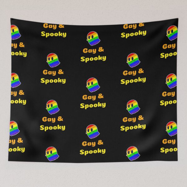 Item preview, Gay And Spooky Rainbow Ghost designed and sold by SquishStitches.
