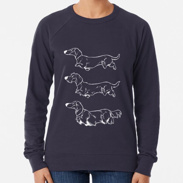 Teckels (weiß) Leichter Pullover