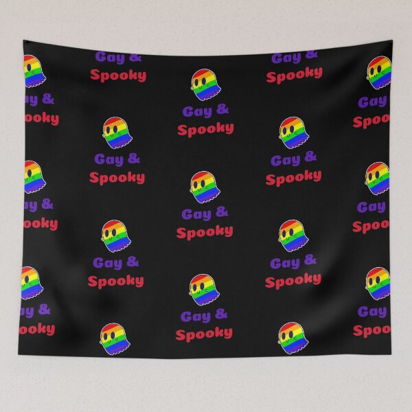 Item preview, Gay And Spooky Rainbow Ghost designed and sold by SquishStitches.