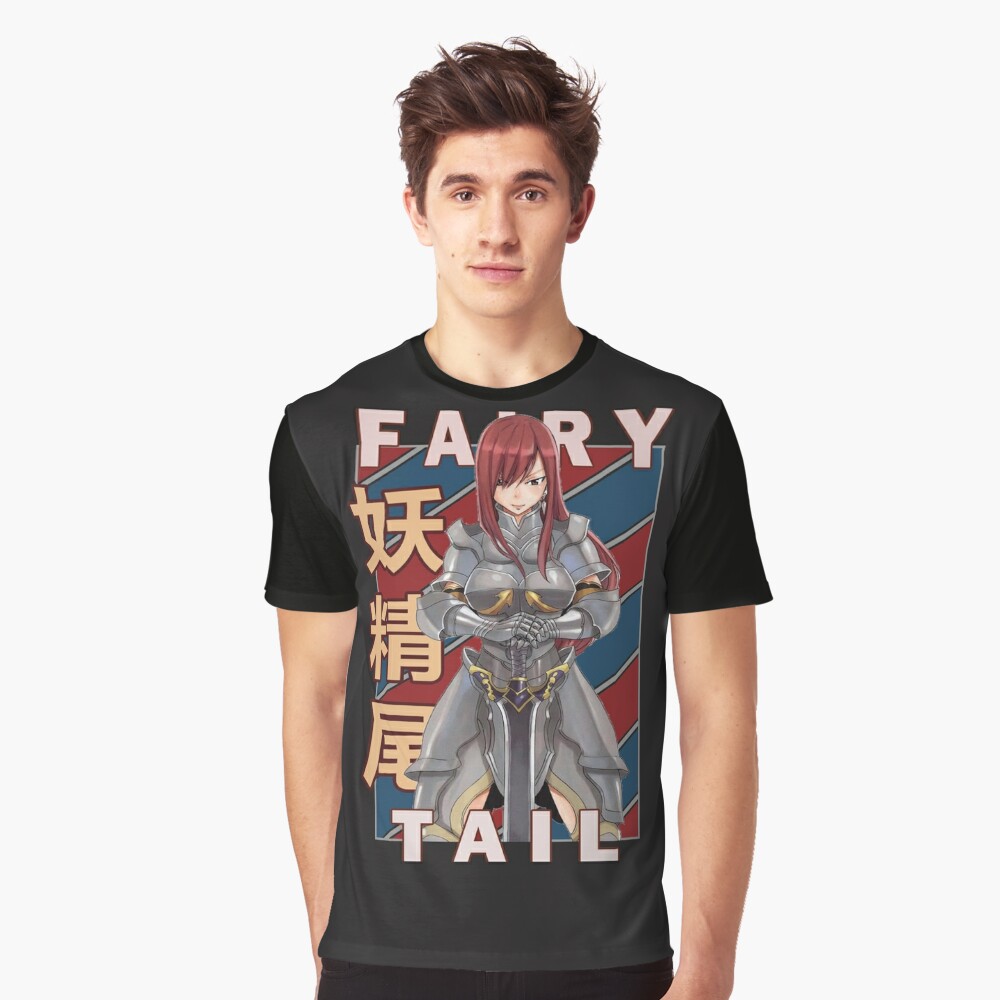 Erza Scarlet Fairy Tail Fearī Teiru Cool Retro Anime Manga design, Gift  T-Shirt, Anime T-Shirt Art Print for Sale by rowenanime