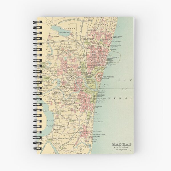 Item preview, Vintage Map of Madras India (1909) designed and sold by BravuraMedia.