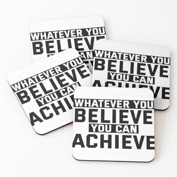 Item preview, Whatever you believe you can achieve motivational quote saying designed and sold by joy4shirt.